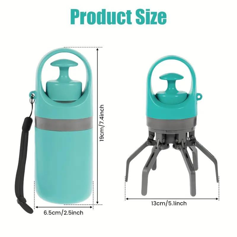 Tiktok-Viral! the On-The-Go Poop Scooper Genius Leash-Clip Waste Bag Holder & Grabber for Dog Walking Never Forget a Bag! Portable Pet Poop Scooper with 1 Count Dog Waste Bag Holder & Dispenser for Outdoor Pet Supplies Limited R, Ships from USA!