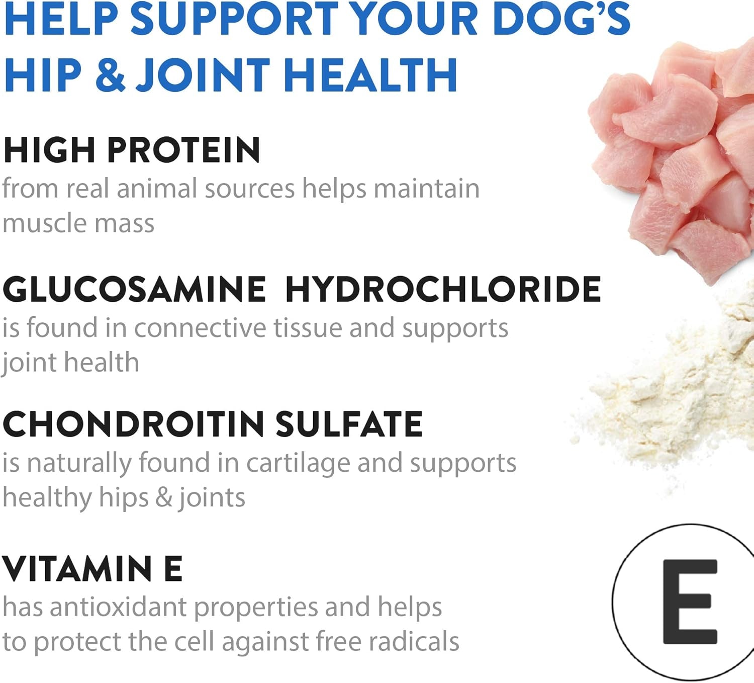 Jerky Hip and Joint Dog Treats Grain Free Made in USA Only, Glucosamine and Chondroitin, 4 Oz Chicken (842193)