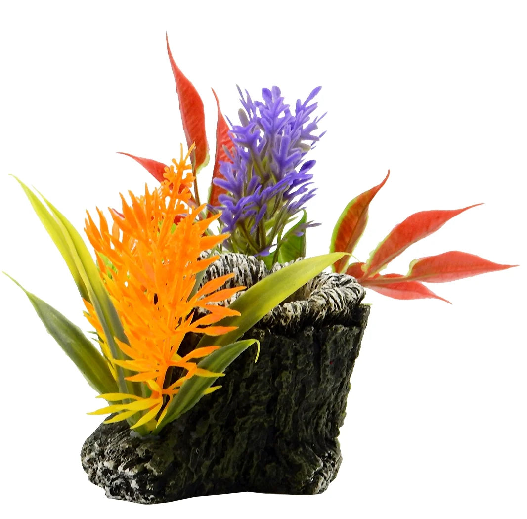 Medium Wood Aquarium Ornament - Multicolor