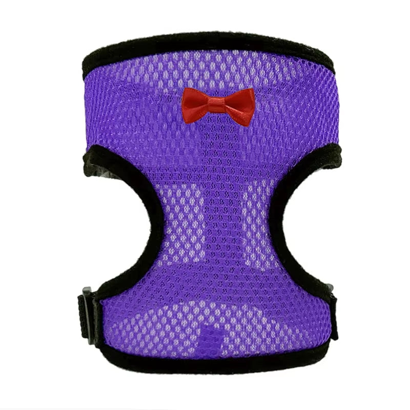 Pet Mesh Soft Harness with Leash Small Animal Vest Lead for Chicken Adjustable Rope with Leash and Matching Belt Hen Pet Vest