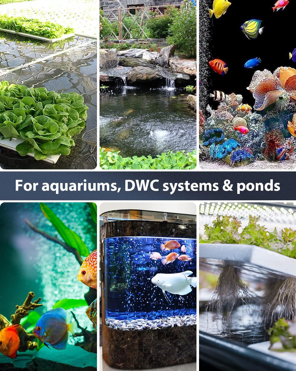 Aquarium Air Stone Bar Bubbler 12 Inch, Fish Tank Bubbler Stone with 4 Suction Cups Square Oxygen Diffuser for Air Pump Fish Tank Pond and DWC Reservoir, 4 Pack