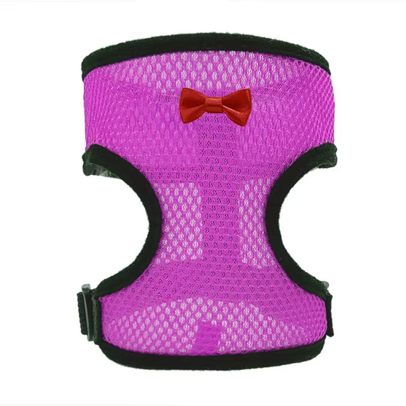 Pet Mesh Soft Harness with Leash Small Animal Vest Lead for Chicken Adjustable Rope with Leash and Matching Belt Hen Pet Vest