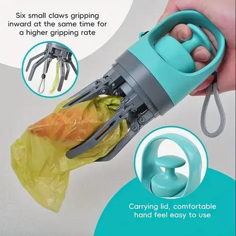 Tiktok-Viral! the On-The-Go Poop Scooper Genius Leash-Clip Waste Bag Holder & Grabber for Dog Walking Never Forget a Bag! Portable Pet Poop Scooper with 1 Count Dog Waste Bag Holder & Dispenser for Outdoor Pet Supplies Limited R, Ships from USA!