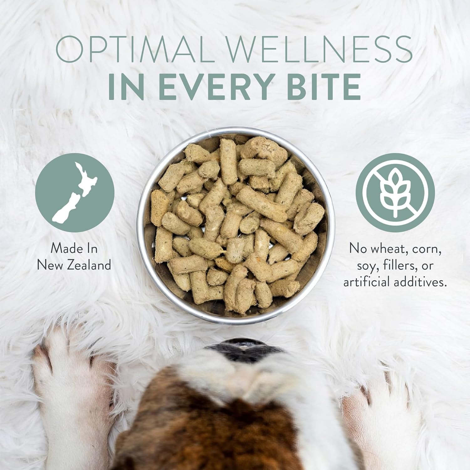 The New Zealand Natural Pet Food Co WOOF Freeze Dried Dog Food - Beef Recipe, High Protein, Use as a Complete Diet, Dog Food Topper, Mixer, or as Dog Treats, All Life Stages, 9.9 Oz