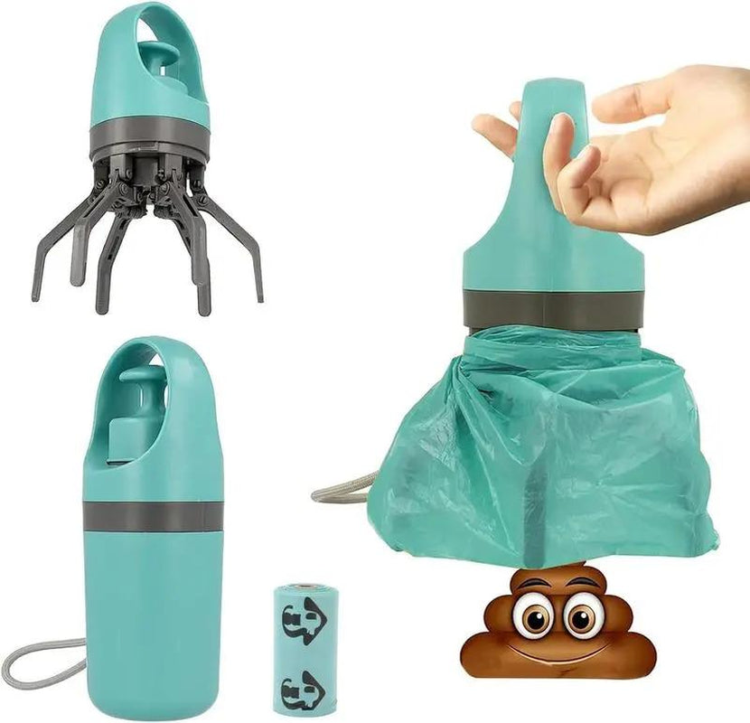 Tiktok-Viral! the On-The-Go Poop Scooper Genius Leash-Clip Waste Bag Holder & Grabber for Dog Walking Never Forget a Bag! Portable Pet Poop Scooper with 1 Count Dog Waste Bag Holder & Dispenser for Outdoor Pet Supplies Limited R, Ships from USA!