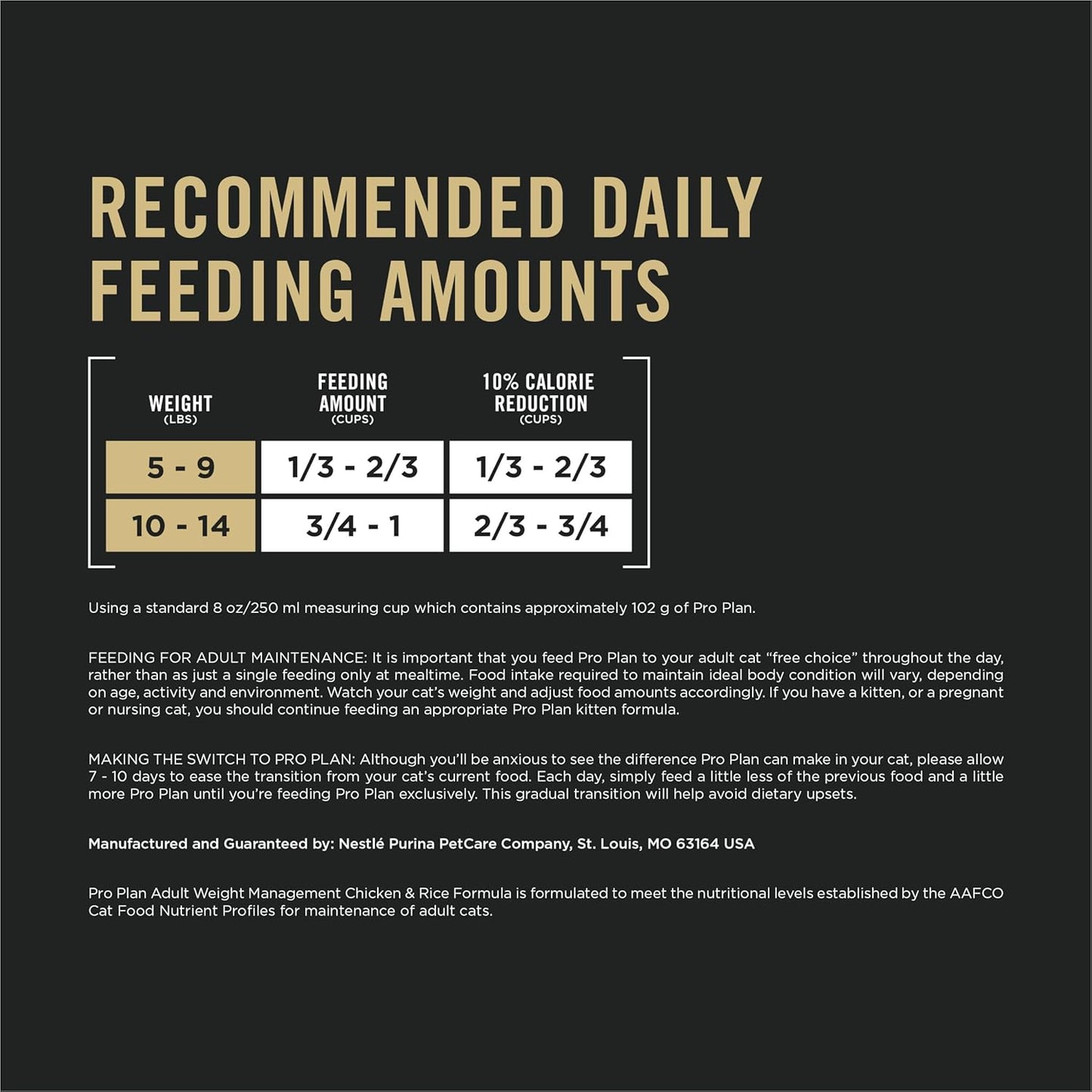 Weight Control Dry Cat Food, Chicken and Rice Formula - 7 Lb. Bag