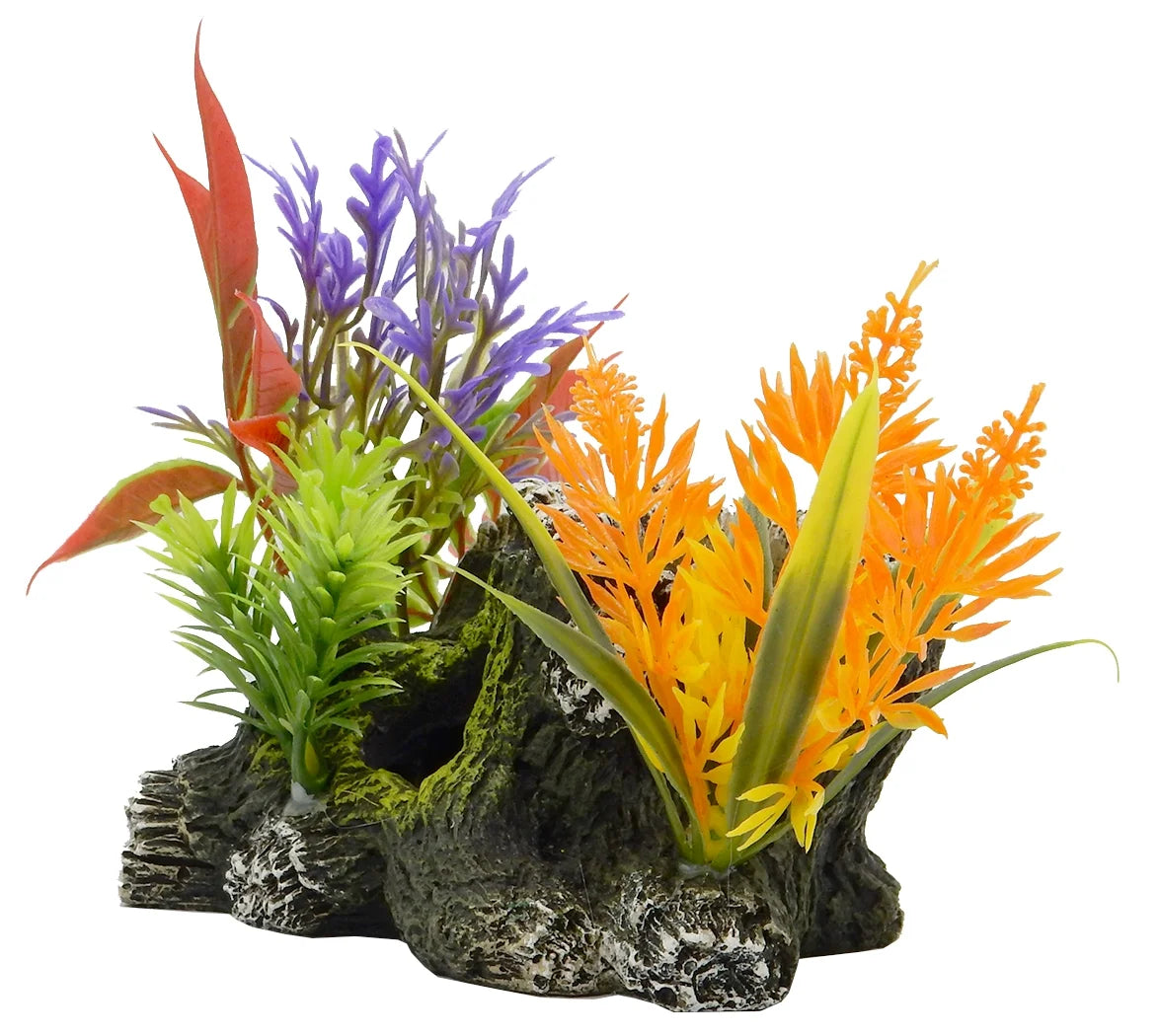 Medium Wood Aquarium Ornament - Multicolor