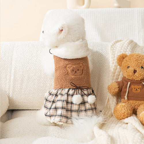 Fashion New Puppy Cute Bear Dress – Cozy & Adorable Tank Skirt with