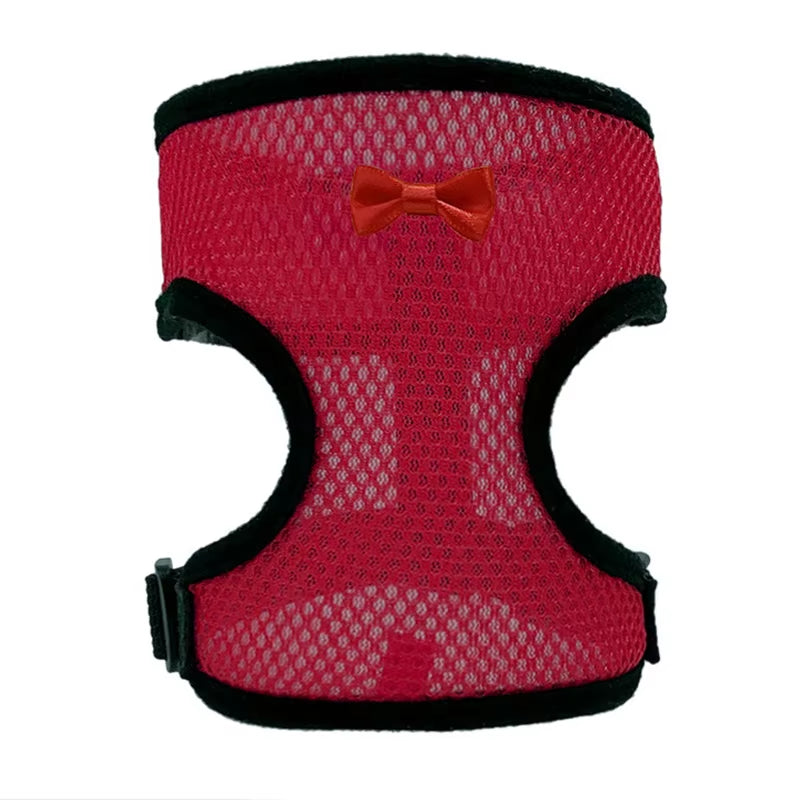 Pet Mesh Soft Harness with Leash Small Animal Vest Lead for Chicken Adjustable Rope with Leash and Matching Belt Hen Pet Vest