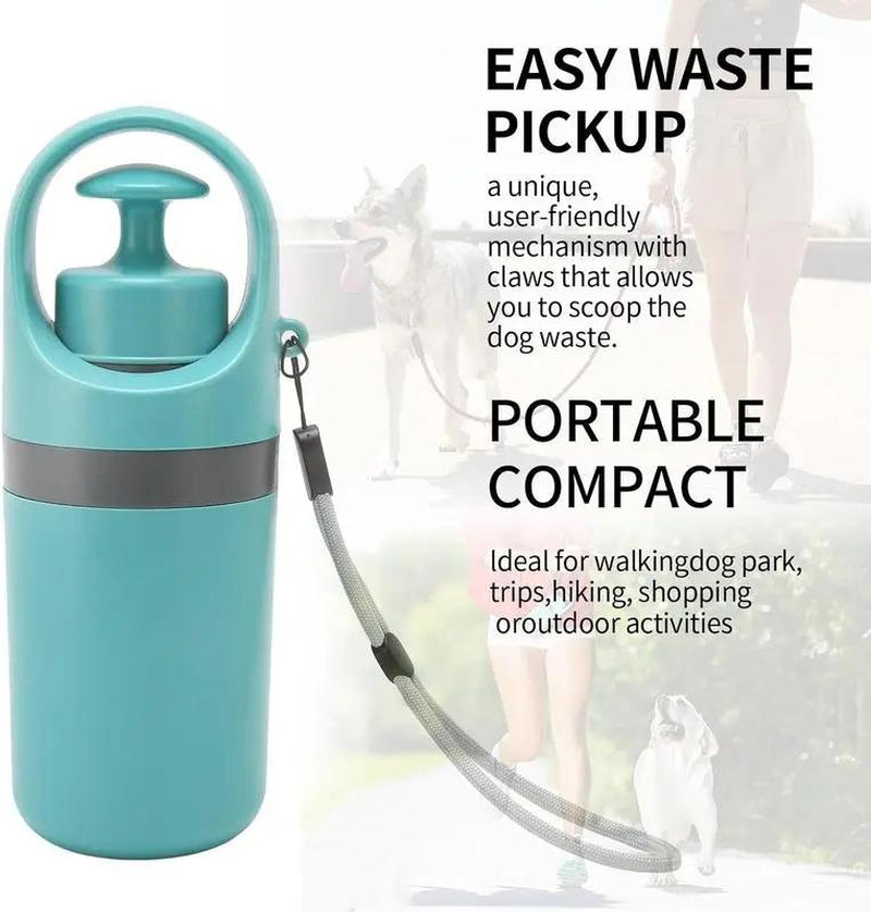 Tiktok-Viral! the On-The-Go Poop Scooper Genius Leash-Clip Waste Bag Holder & Grabber for Dog Walking Never Forget a Bag! Portable Pet Poop Scooper with 1 Count Dog Waste Bag Holder & Dispenser for Outdoor Pet Supplies Limited R, Ships from USA!