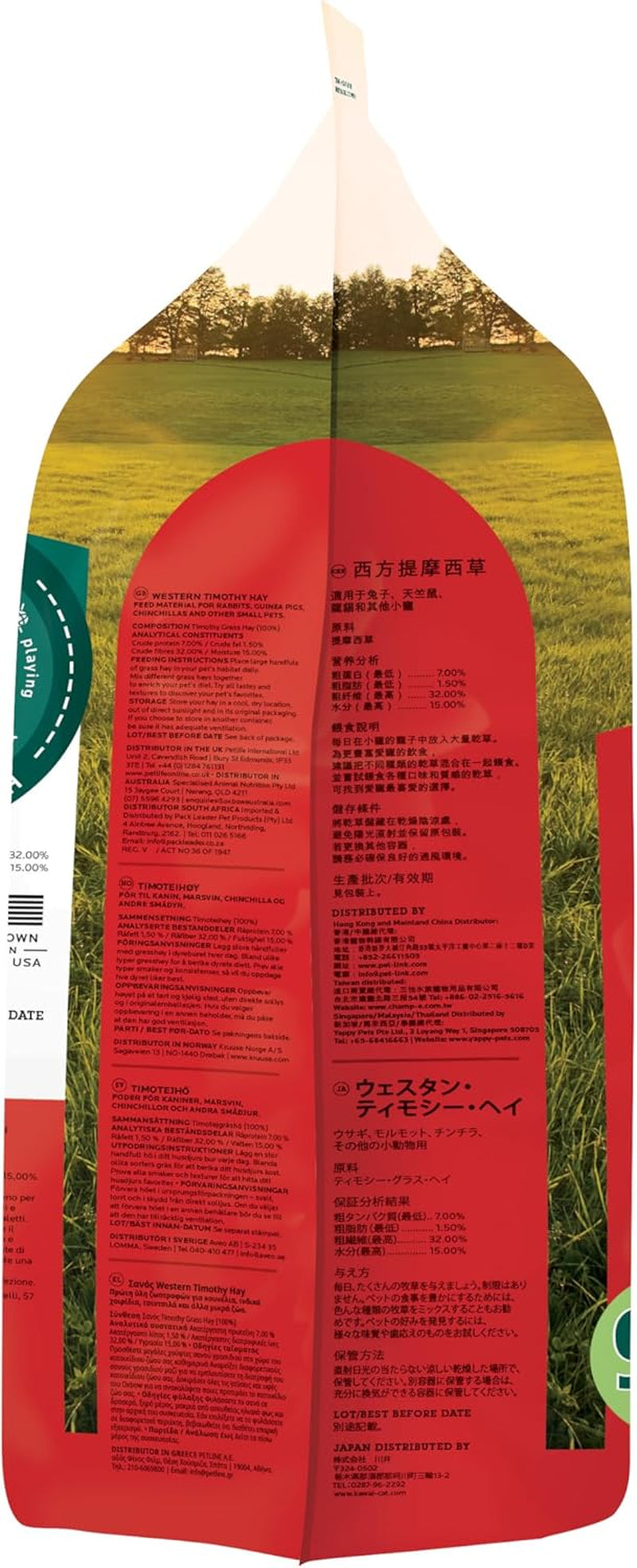 Western Timothy Hay, Guinea Pig Hay, Small Pet Bunny Supplies, All Natural Grass for Guinea Pig, Bunny, Chinchilla & Hamster,  Rabbit Supplies for Bunnies, 90 Oz. Bag