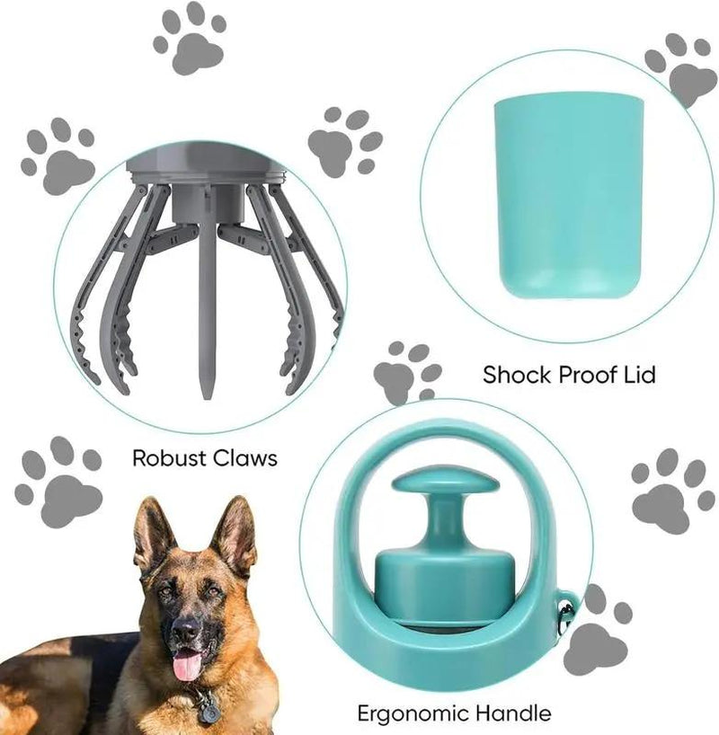 Tiktok-Viral! the On-The-Go Poop Scooper Genius Leash-Clip Waste Bag Holder & Grabber for Dog Walking Never Forget a Bag! Portable Pet Poop Scooper with 1 Count Dog Waste Bag Holder & Dispenser for Outdoor Pet Supplies Limited R, Ships from USA!