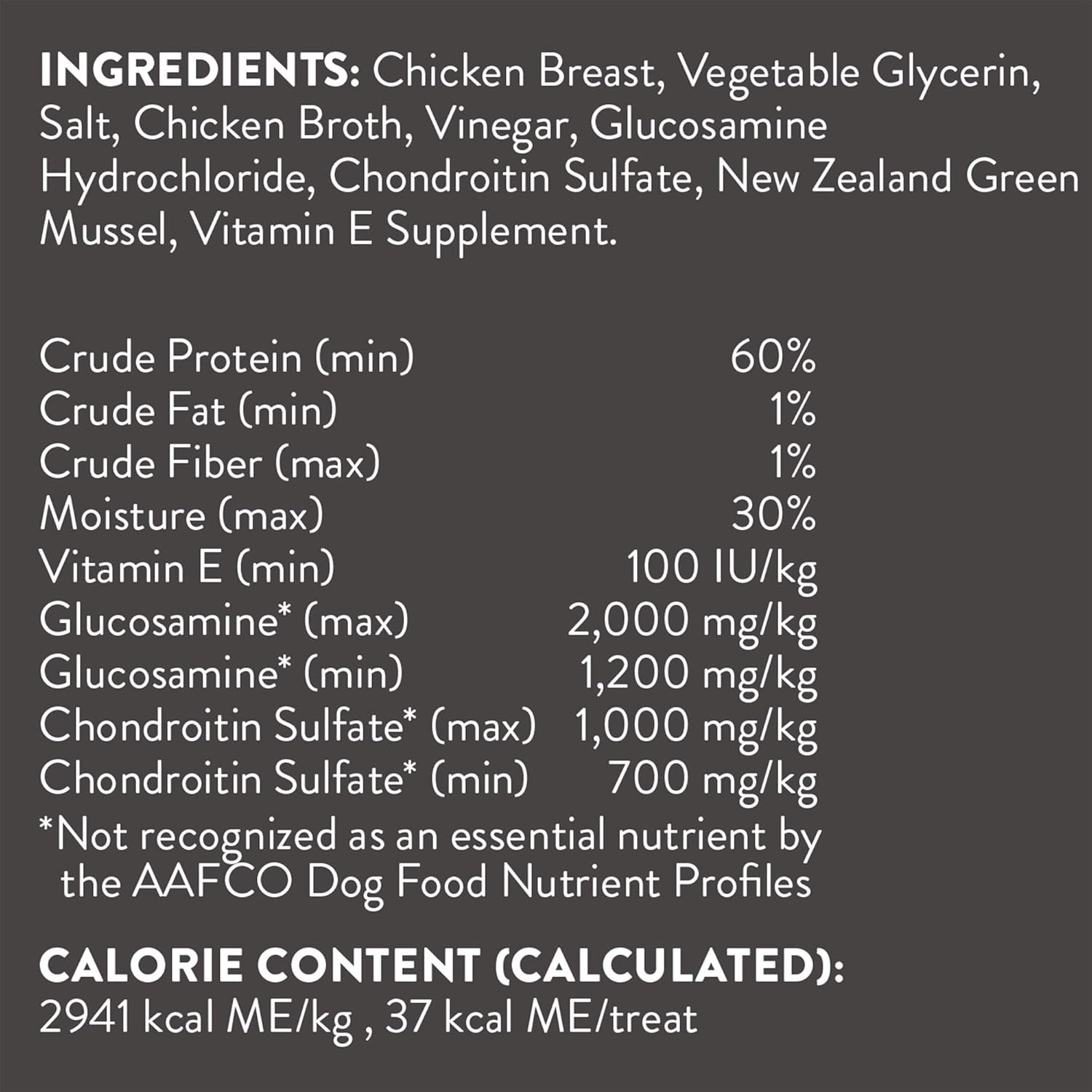 Jerky Hip and Joint Dog Treats Grain Free Made in USA Only, Glucosamine and Chondroitin, 4 Oz Chicken (842193)