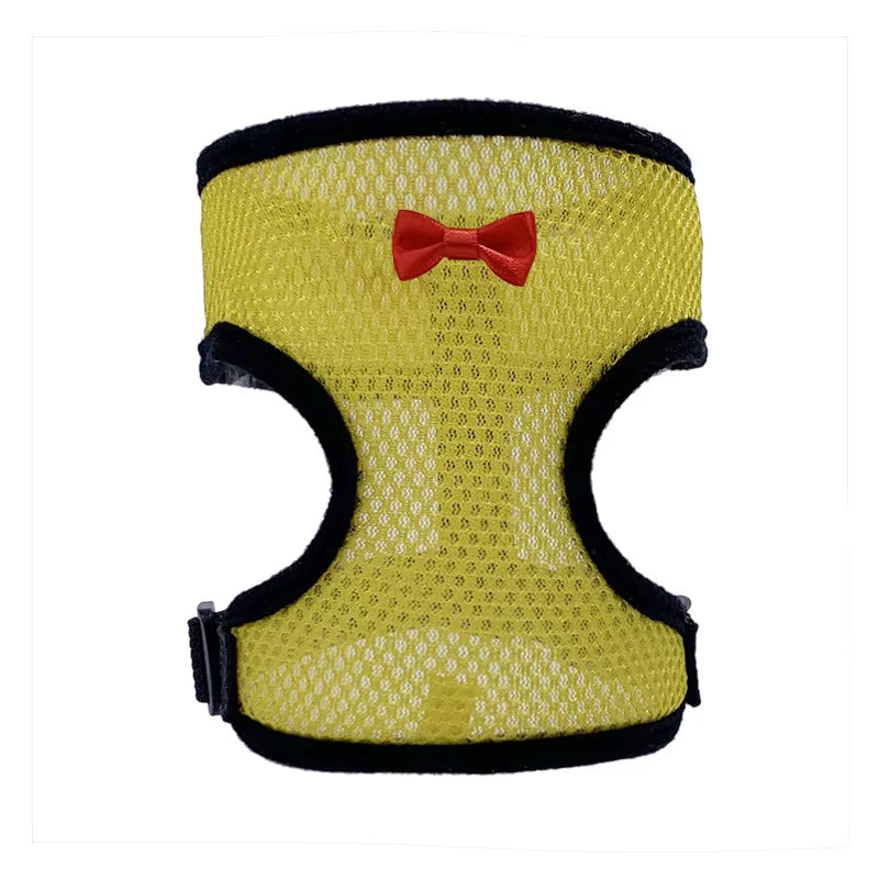 Pet Mesh Soft Harness with Leash Small Animal Vest Lead for Chicken Adjustable Rope with Leash and Matching Belt Hen Pet Vest