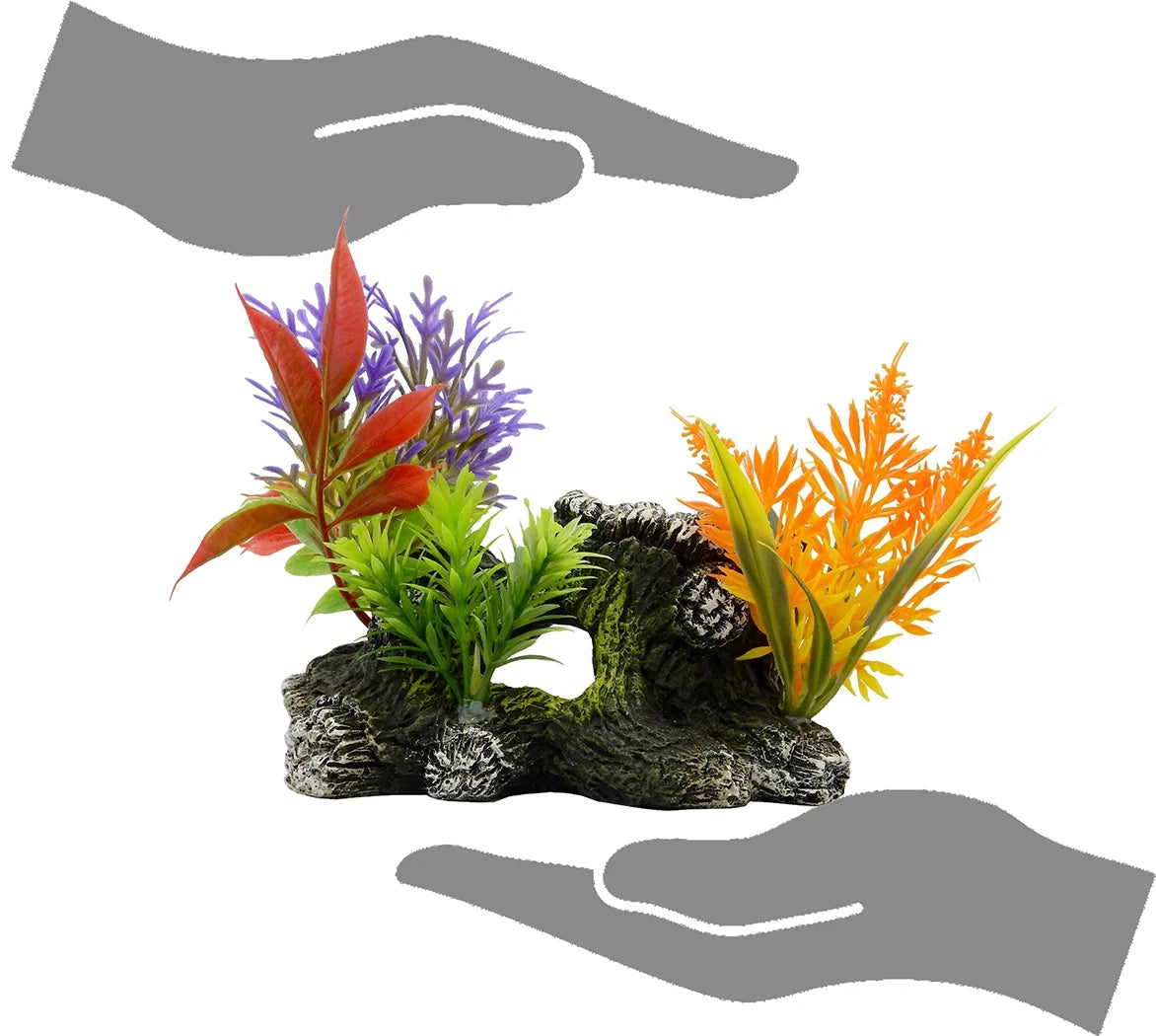 Medium Wood Aquarium Ornament - Multicolor
